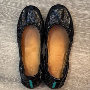 Tieks Shiny Black Ballet Flats